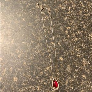 Beautiful silver and red necklace